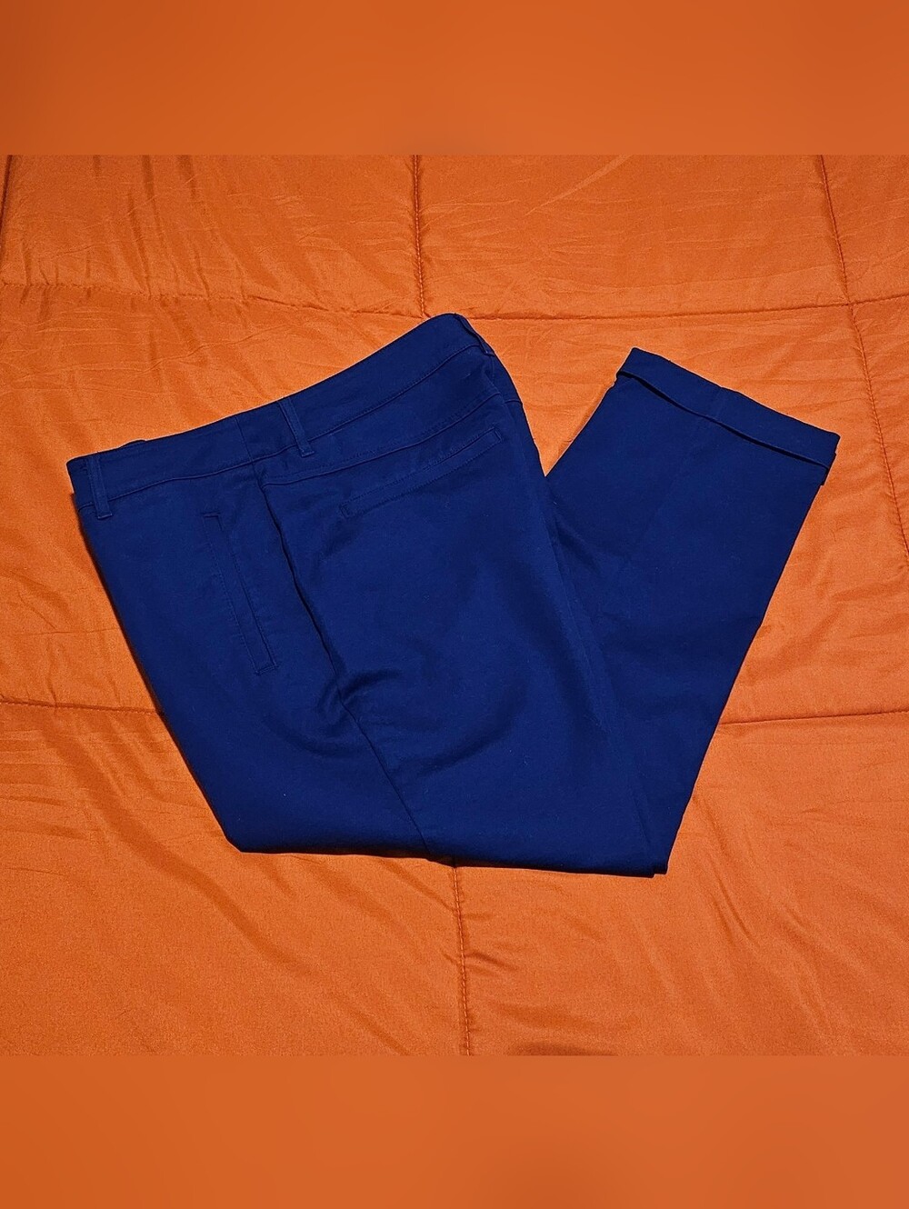 So Slimming by Chico's Cobalt Blue Cropped Pants Sz 0.5
